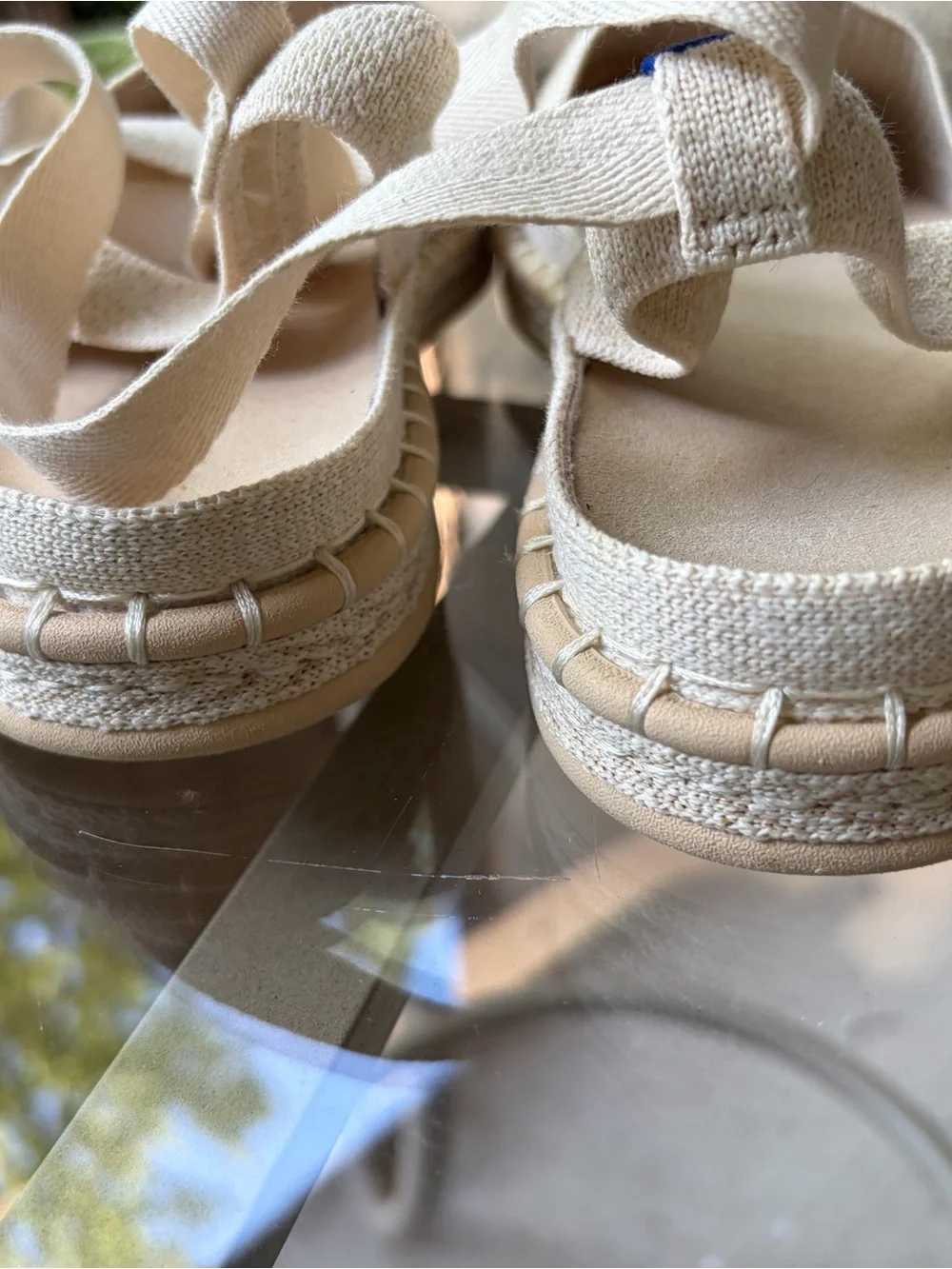 Rothy's The d’Orsay Ankle Tie Espadrille Flat Size 7. Excellent preowned